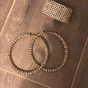 Earrings and bracelet